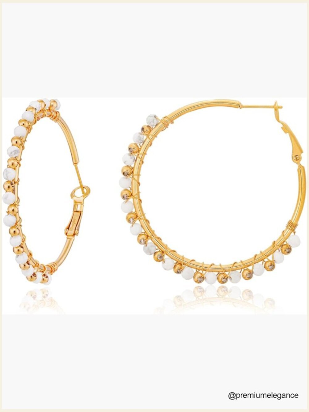 18k Gold Plated Chunky Hoop Earrings for Women Statement Jewelry